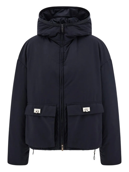  Ferragamo Hooded Jacket - Black 