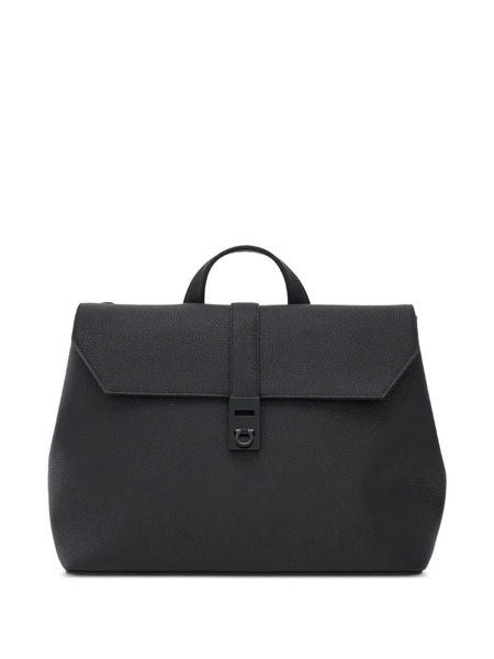  Ferragamo Hug Buckle Hybrid Briefcase-backpack-messenger - Black 