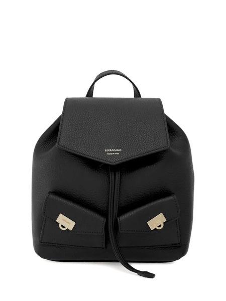  Ferragamo Hug Mini Backpack - Black 