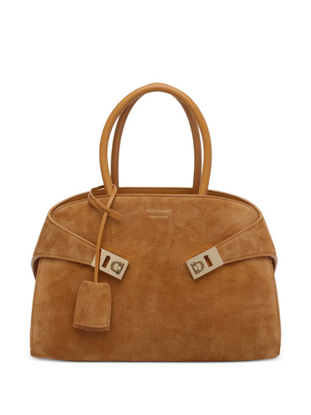  Ferragamo Hug Tote Bag - Brown 