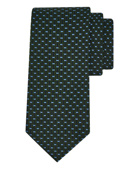  Ferragamo Jacquard Gancini Tie - Green 