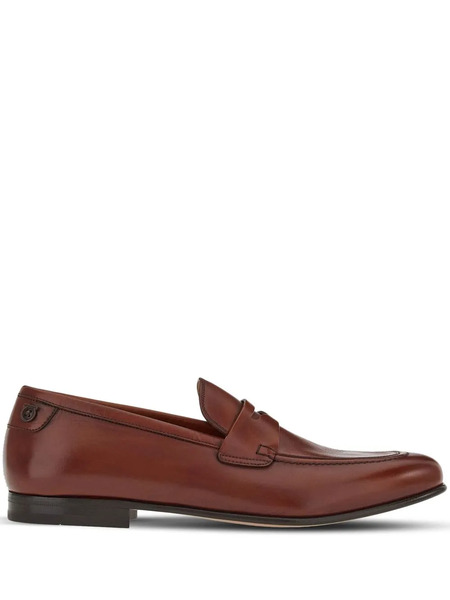  Ferragamo Leather Penny Loafers - Brown 