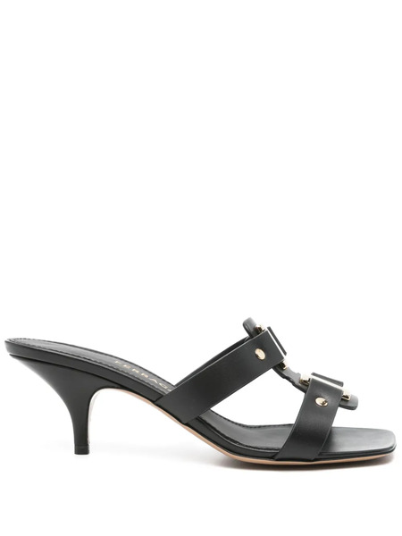  Ferragamo Leather Sandals - Black 