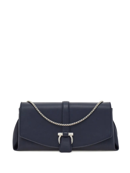  Ferragamo Leather Shoulder Bag - Blue 