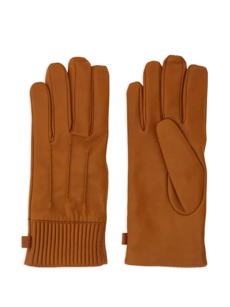  Ferragamo Lined Top-stitched Gloves - Brown 