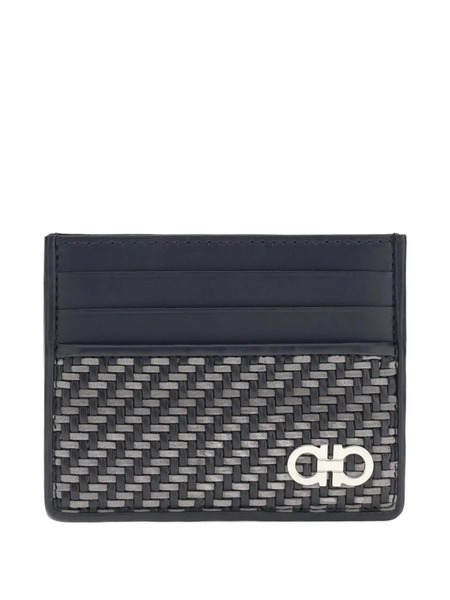  Ferragamo Logo Card Holder - Blue 