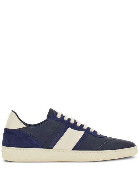  Ferragamo Logo-debossed Leather Sneakers - Blue 