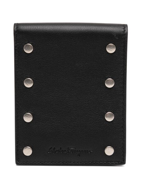  Ferragamo Logo Debossed Wallet - Black 