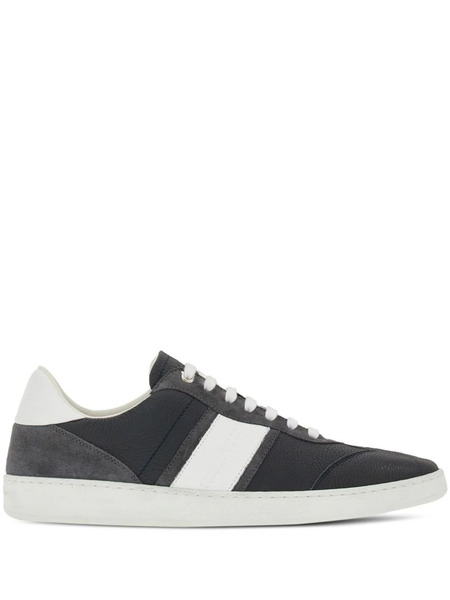  Ferragamo Logo-embossed Leather Sneakers - Grey 