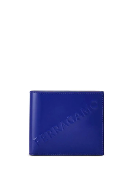 Ferragamo Logo-embossed Leather Wallet - Blue 