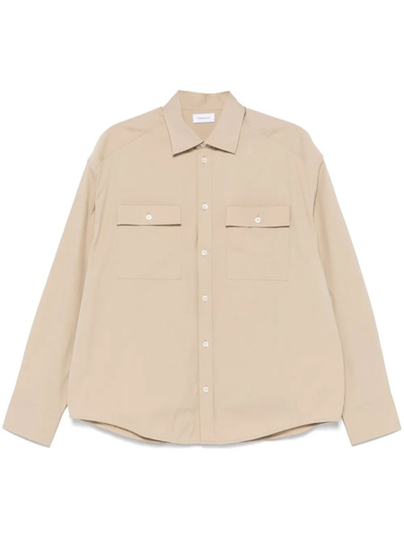  Ferragamo Logo-embroidered Shirt - Neutrals 