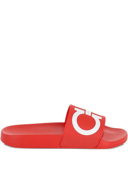  Ferragamo Logo-motif Slides - Red 