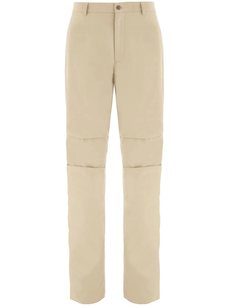  Ferragamo Logo-patch Cotton Cropped Trousers - Neutrals 