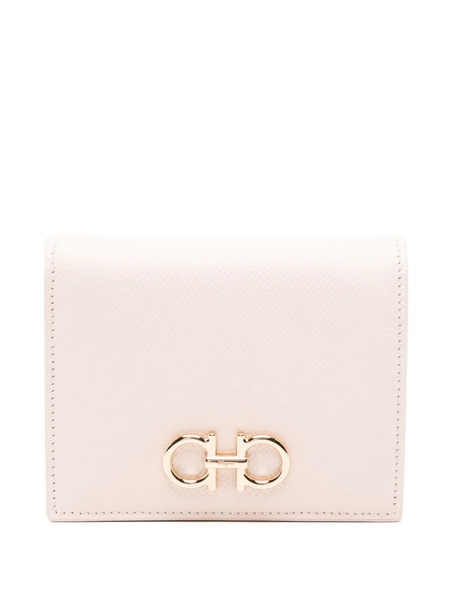  Ferragamo Logo-plaque Leather Wallet - Pink 
