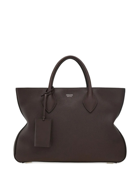  Ferragamo Logo-print Tote Bag - Brown 