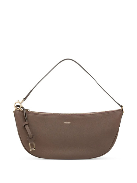  Ferragamo Logo Shoulder Bag - Brown 