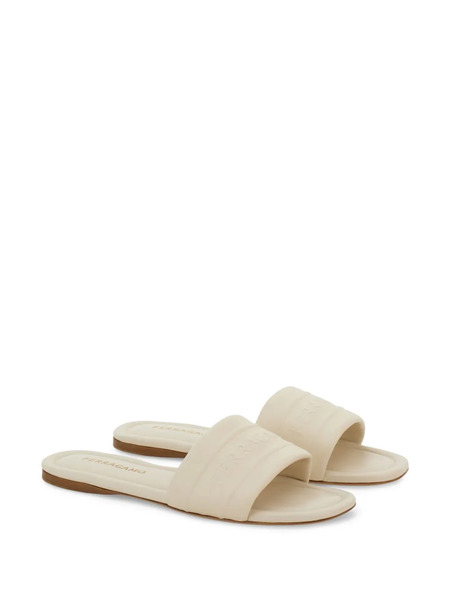  Ferragamo Logo Slides - Neutrals 