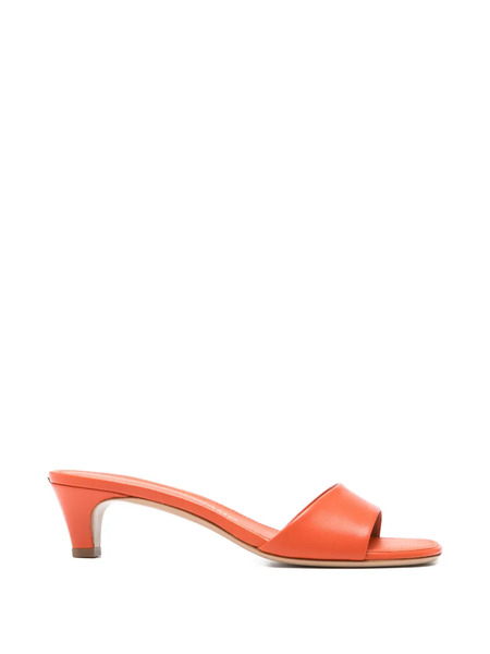 Ferragamo Low Heeled Slip-on Sandals - Orange 