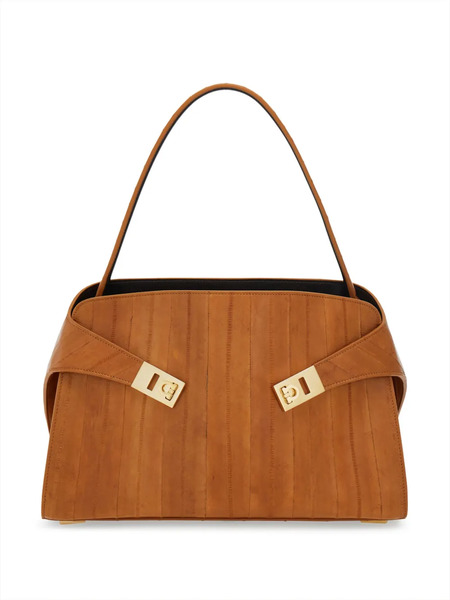  Ferragamo Medium Hug Top-handle Shoulder Bag - Brown 