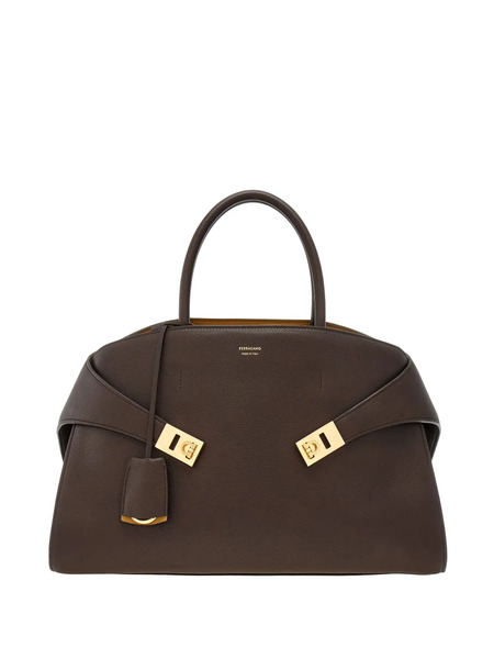  Ferragamo Medium Hug Tote Bag - Brown 