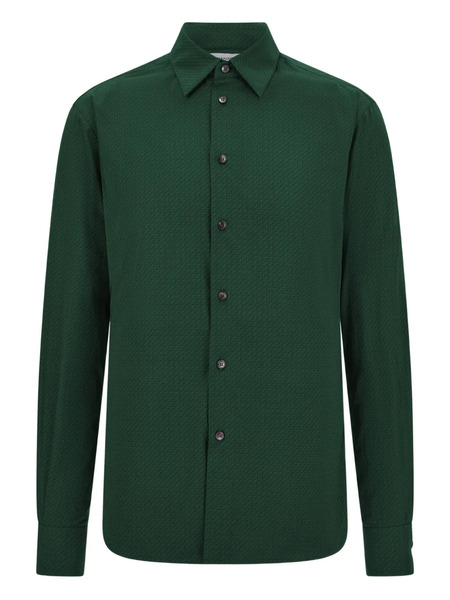  Ferragamo Micro-patterned Shirt - Green 