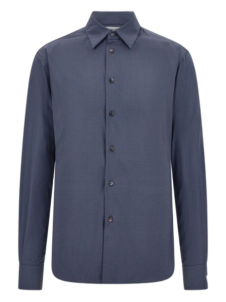  Ferragamo Micro-patterned Shirt - Grey 