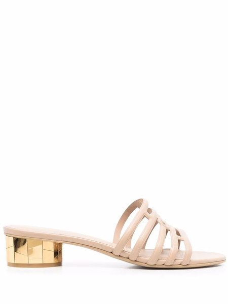  Ferragamo 30mm Finn Sandals - Neutrals 