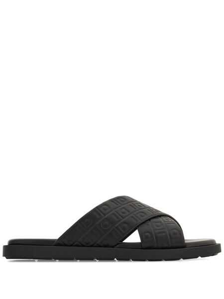  Ferragamo Monogram Slides - Black 