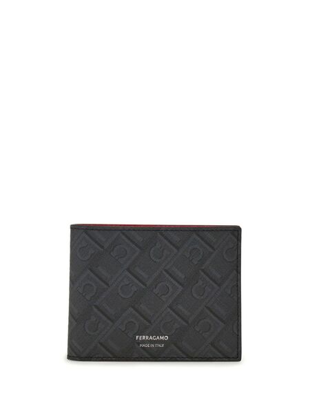  Ferragamo Monogram Wallet - Black 