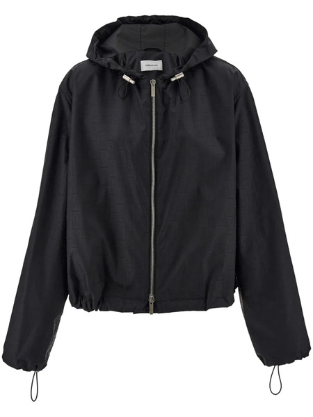  Ferragamo Monogram Wind Jacket - Black 