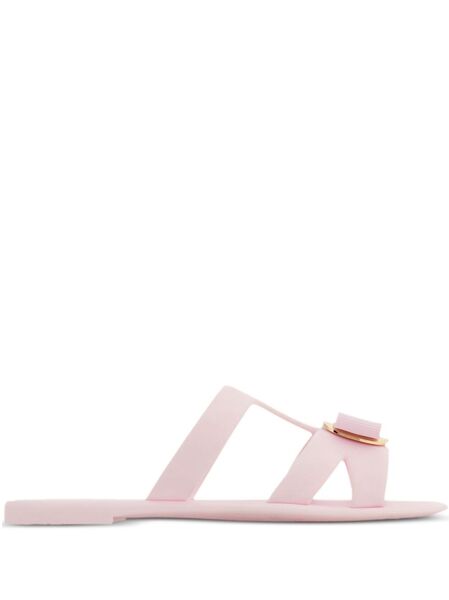  Ferragamo New Vara Plate Slides - Pink 