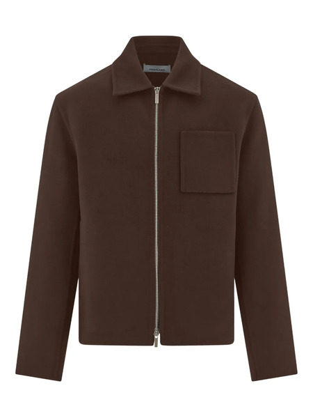  Ferragamo Patch-pocket Zip Jacket - Brown 
