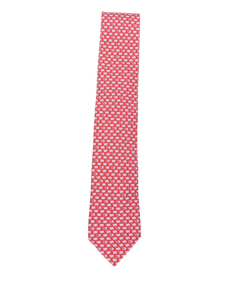  Ferragamo Patterned Tie - Red 