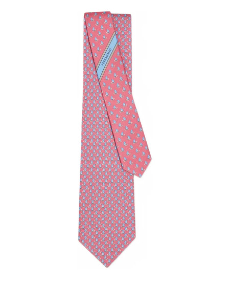  Ferragamo Penguin-print Silk Tie - Pink 