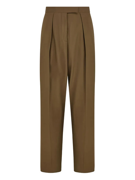  Ferragamo Pleat-front Tailored Trousers - Green 