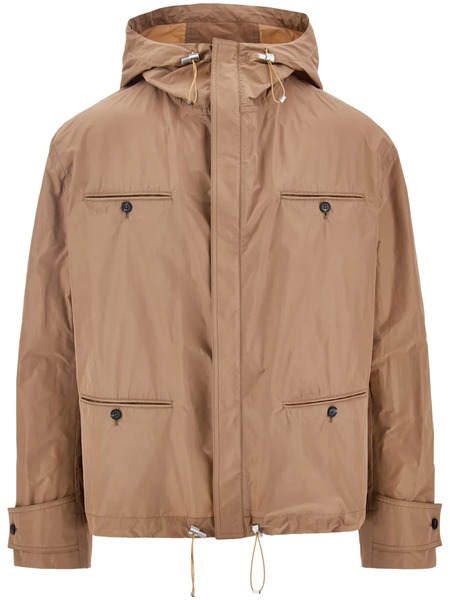  Ferragamo Pockets Hooded Jacket - Neutrals 
