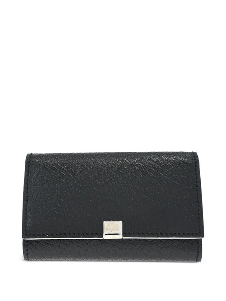  Ferragamo Pre-owned 1990-2000s Textured Leather Key Case - Black 