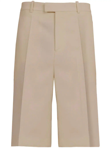  Ferragamo Pressed-crease Bermuda Shorts - Neutrals 