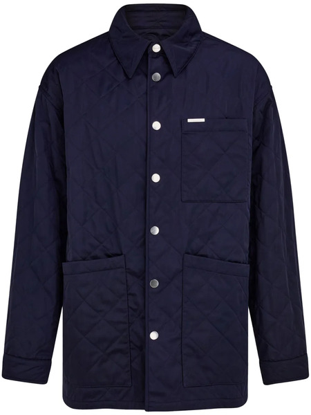  Ferragamo Quilted Jacket - Blue 