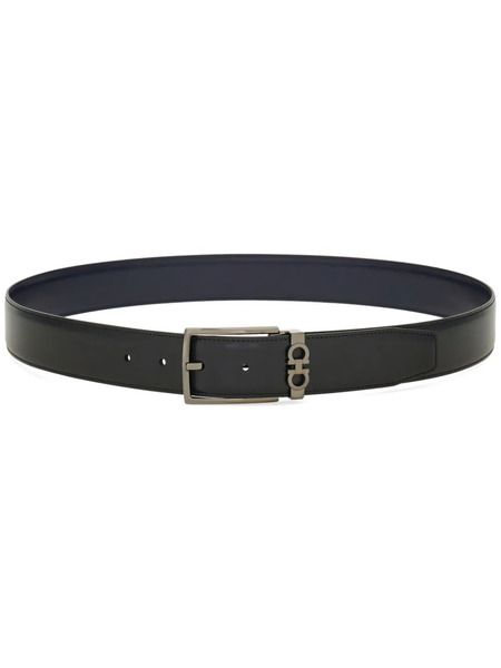  Ferragamo Reversible Gancini Leather Belt - Blue 