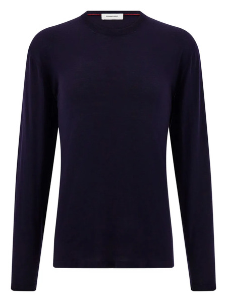  Ferragamo Ribbed Crewneck Sweater - Blue 