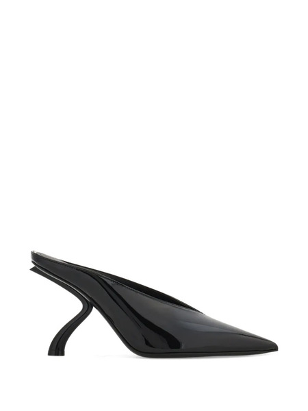  Ferragamo S-shaped Heel Mule - Black 