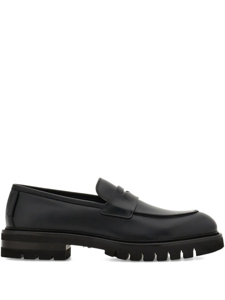  Ferragamo Saddle-strap Penny Loafers - Black 