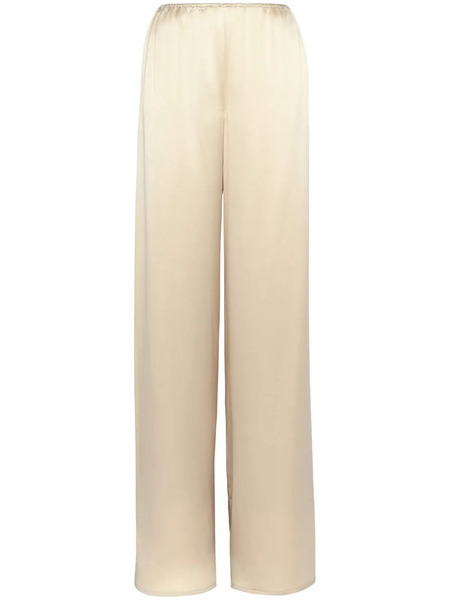  Ferragamo Satin-finish Wide-leg Trousers - Neutrals 