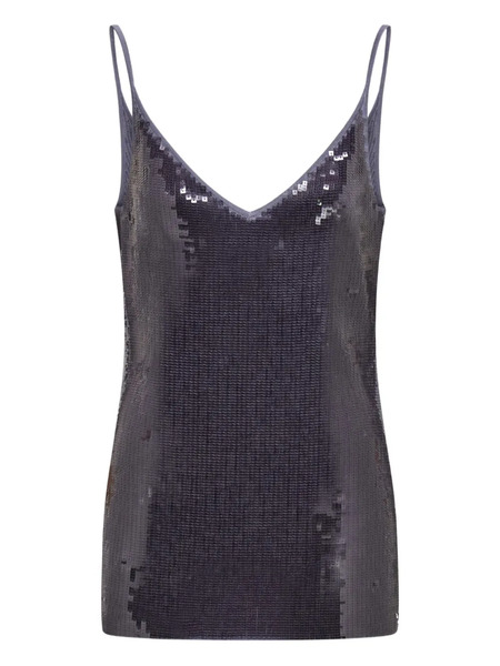  Ferragamo Sequin-embellished Tank Top - Grey 