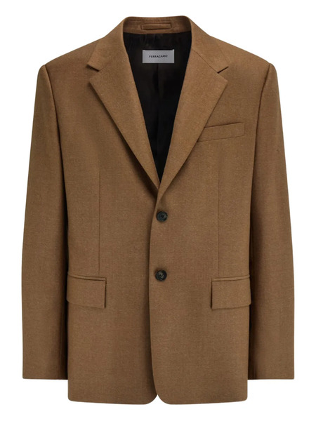  Ferragamo Single-breasted Blazer - Brown 