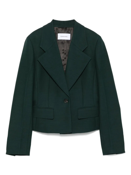  Ferragamo Single-breasted Blazer - Green 