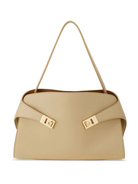  Ferragamo Small Hug Shoulder Bag - Neutrals 