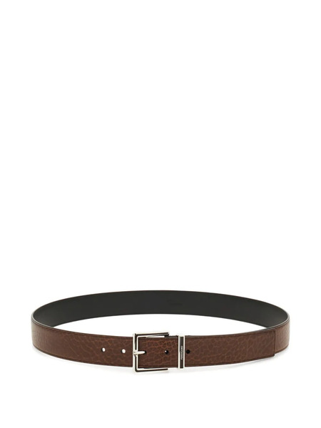  Ferragamo Square-buckle Leather Belt - Brown 