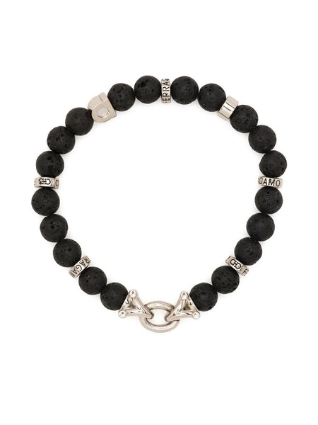 Ferragamo Stone Beaded Bracelet - Black 